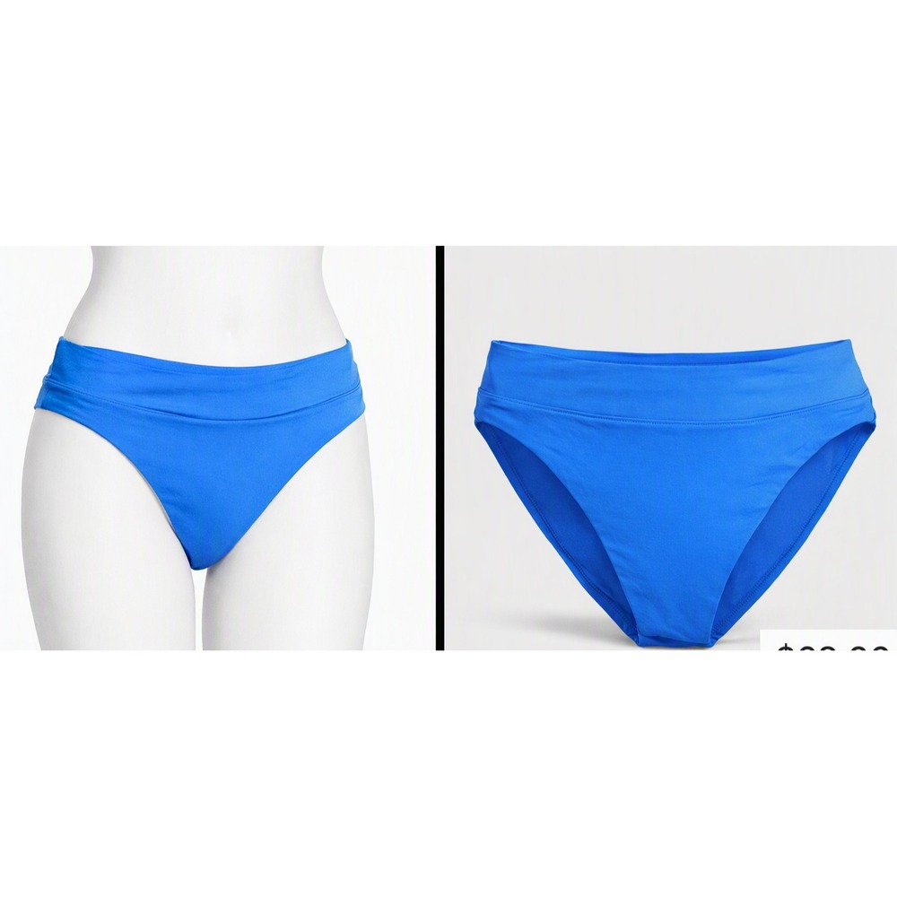 La Blanca Bikini Bottom Blue Women SZ 16 Beach Resort Swim Classic Fit NWT $68